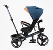 Дитячий велосипед 3-кол з батьківською ручкою, з даш, PU BestTrike «MARCO» 9155/307-05 синьо-коричневий, поворотне сидіння, складне кермо, кошик, телескопічна ручка, фара музична фото westvelo.com