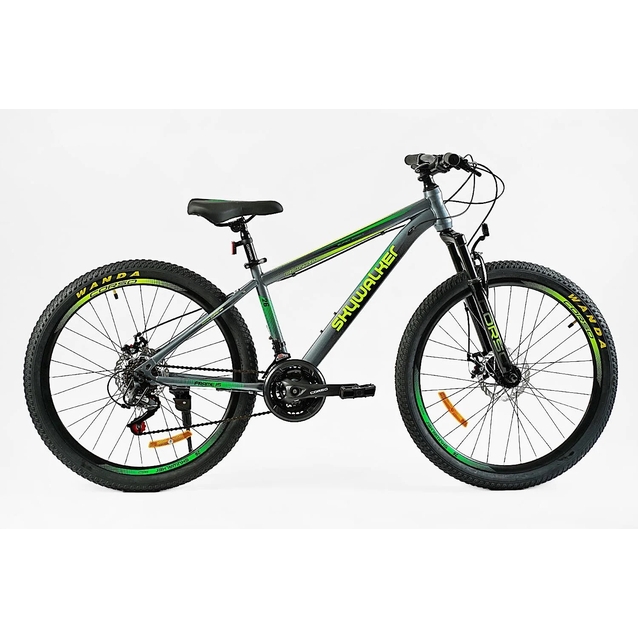 Велосипед 26 ST Corso «SKYWALKER» SW-26799 сталь 15", (к-т SunRun) сіро-жовтий фото westvelo.com