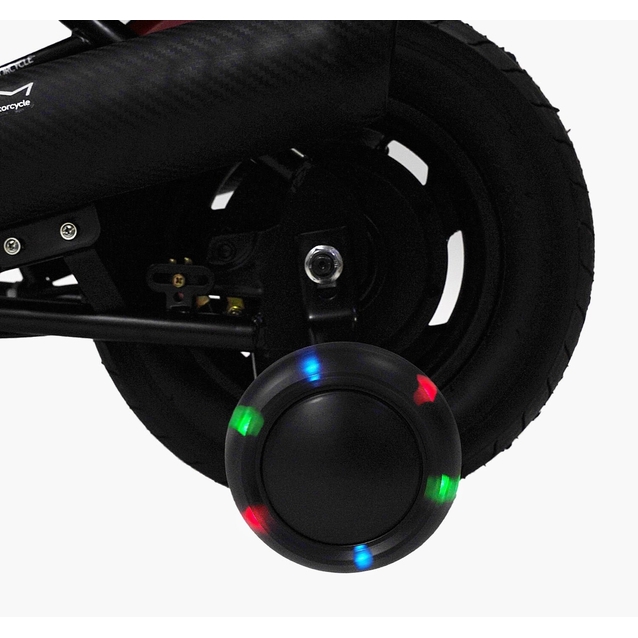 Електромотоцикл Corso H-39741 двигун 160W, акумулятор 24V5Ah свинцево-кислотний, червоний, Bluetooth, звук двигуна, колеса 12" фото westvelo.com