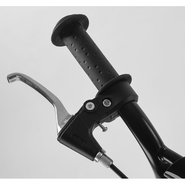 Самокат дитячий 2-х колісний, надувні колеса 12 Corso CR-T 0070 чорно-салатовий, ручне переднє гальмо фото westvelo.com