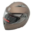 Мото шолом, трансформер (M) (57-58см) VLAND 158 бронзовий матовий  з відкидними окулярами фото westvelo.com