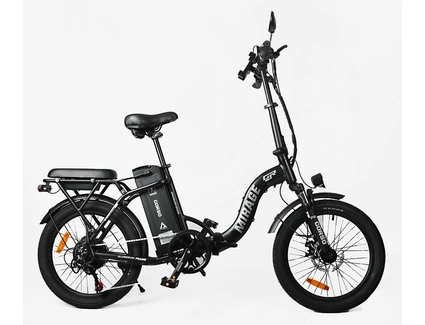 Електровелосипед 20 AL Corso «MIRAGE» MR-48610 алюміній складний, двигун 750W, акумулятор 48V 20Ah літієвий, (к-т SHIMANO), чорний + провід