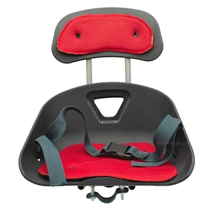 Крісло дитяче, пластик, на пряму раму, плоске, сіре + спинка