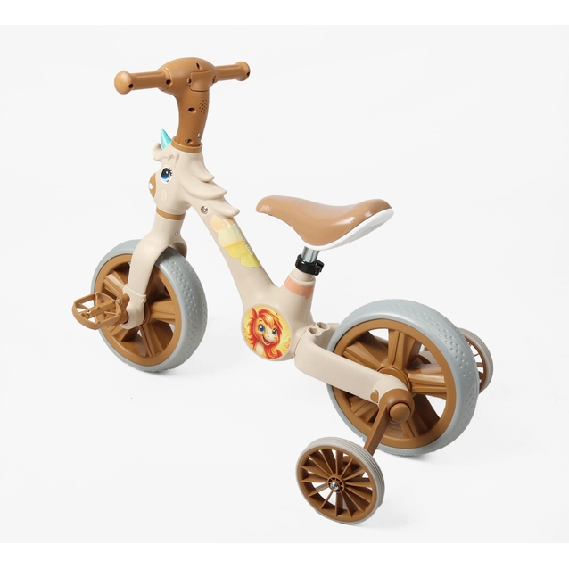 Велобіг-трансформер, 2-кол, 10 Best Trike JM-0102-8 коричневий, музика та підсвічування фото westvelo.com