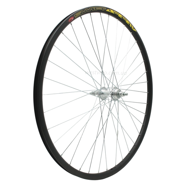Колесо 28-29 зад, обід 2-ний чорний дисковий, втулка AL. на віночках, диск різьба фото westvelo.com