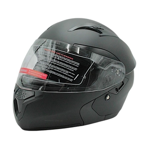 Мото шолом, трансформер (L 59-60) "518" чорний матовий, вмонтовані окуляри