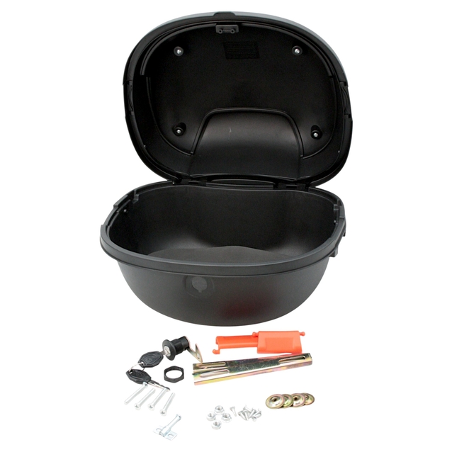 Кофр (багажник) для мотоцикла задній LIPAI (HP007) (360х280х240) 28L чорно-синій глянець, з катафотом, швидко з'ємний фото westvelo.com
