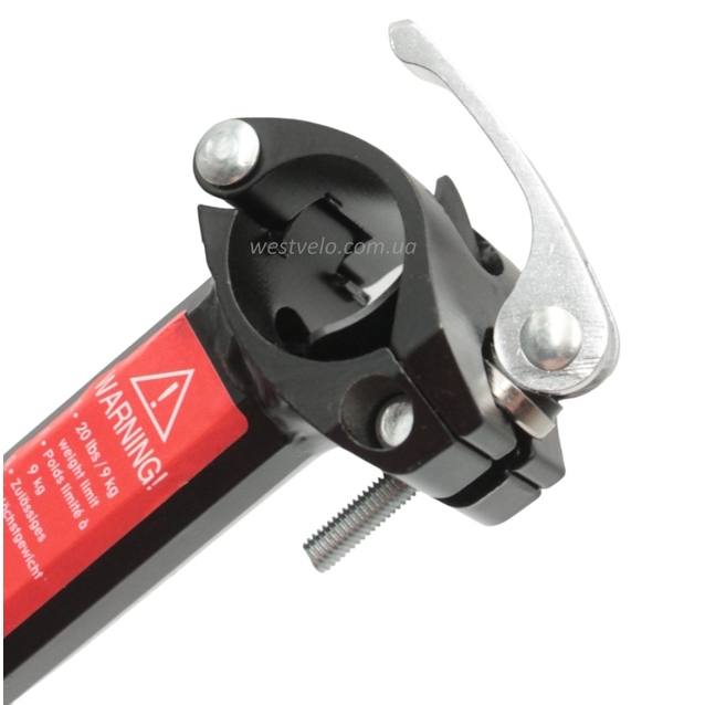 Багажник консольний на трубу сідла, алюміній HS-005, на ексцентрик 135 фото westvelo.com