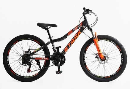 Велосипед 24 ST Corso «STARK» SK-24916 сталь 12", (к-т Saiguan) чорно-помаранчевий
