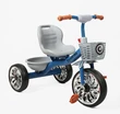 Дитячий велосипед 3-х колісний EVA (піна) Best Trike колеса 12-10, BS-30711/BS-307-11 синій, сталева рама, кошик фото westvelo.com