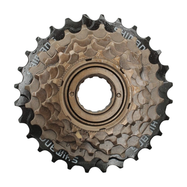 Зірка задня різьбова 6-рик Shimang чорно-коричнева (14-28T) фото westvelo.com