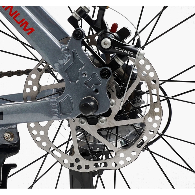 Велосипед 29 AL Corso «PROJECT» T-29817 алюміній 19", (к-т Saiguan) срібно-червоний фото westvelo.com