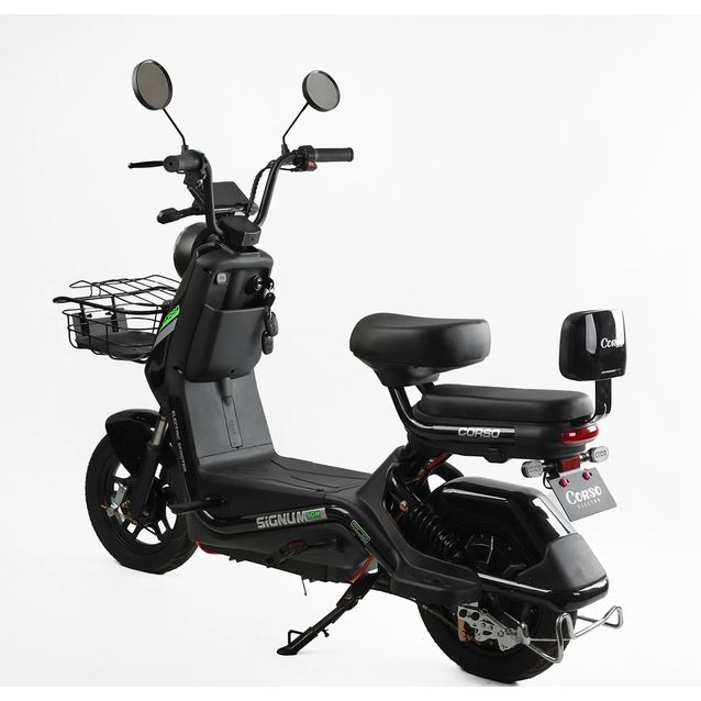 Електроскутер Corso «SIGNUM» SG-760156, двигун 500W, акумулятор 60V/20Ah сірий, колеса 10" фото westvelo.com
