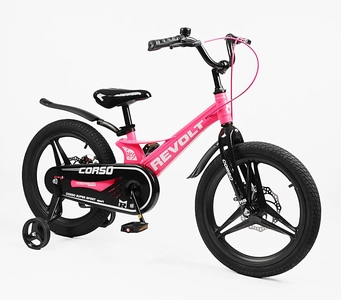Дитячий велосипед 18 MG Corso «REVOLT» RV-18017, магнієва рама, рожевий