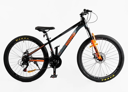 Велосипед 26 AL Corso «KORD» KD-14670 алюміній 13", (к-т SHIMANO) чорно-червоний