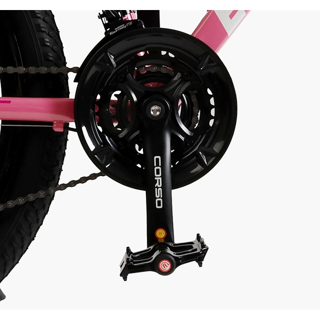 Велосипед 24 AL Corso «EVOLUTION» EV-24101 алюміній 11", (к-т SHIMANO) рожевий фото westvelo.com