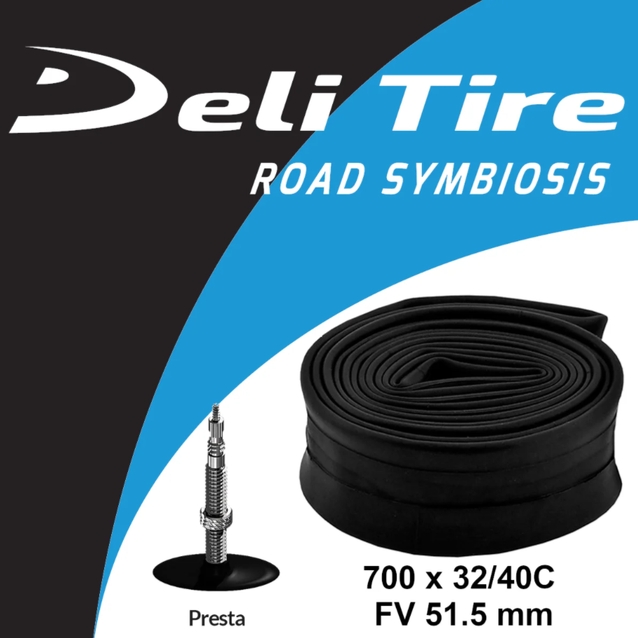 Камера турист 28 presta FV 51.5mm DELI TIRE (32-40) фото westvelo.com