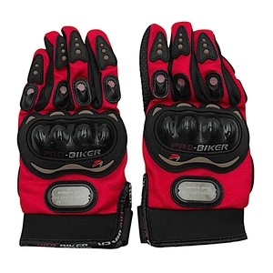 Мото рукавиці (L) "PRO BIKER" чорно-червоні MCS-01