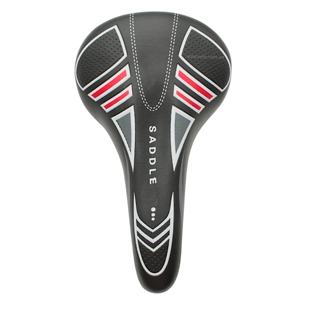 Сідло мтв № SD-270 чорно-сіре фото westvelo.com