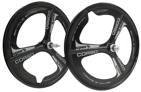 Колеса 20 перед+зад, обода ЛИТІ чорні Corso, втулка на промах, диск різьба