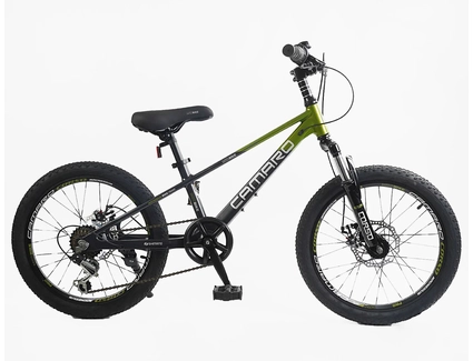 Велосипед 20 MG Corso «CAMARO» CM-91254 магній 11", (к-т SHIMANO) чорно-оливковий