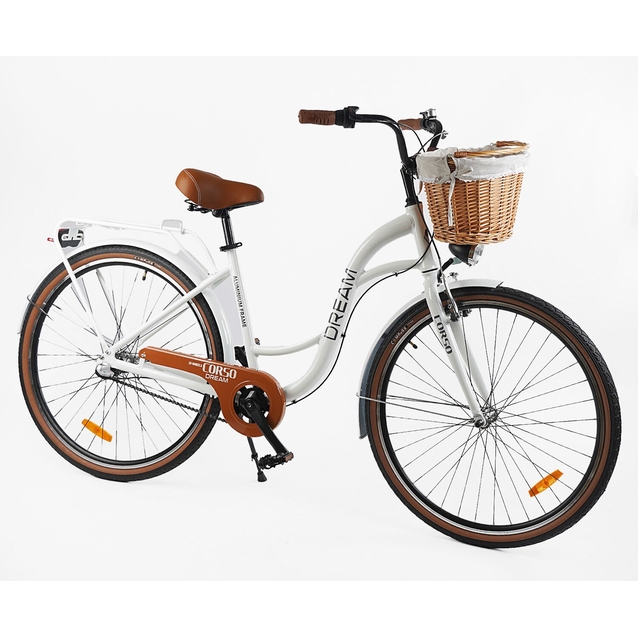 Міський велосипед 28 AL Corso «DREAM» DM-28711 алюміній 18", (к-т SHIMANO NEXUS) ПЛАНЕТАРНА втулка білий (+к/к/б) фото westvelo.com