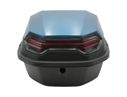 Кофр (багажник) для мотоцикла задній ROBIK 48 (390х390х290) 48L "JSBM" глянцевий, світло-блакитний