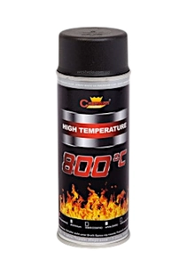 Фарба CHAMPION аерозольна термостійка 400мл. чорна (+800°)