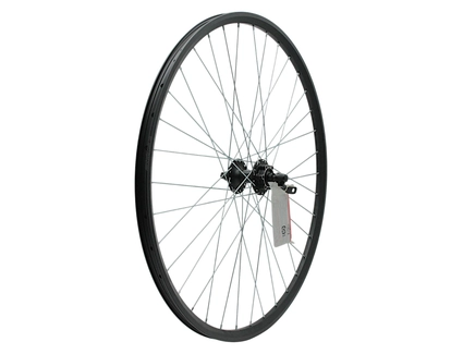 Колесо 28-29 перед, обід 2-ний чорний дисковий, втулка SHIMANO DEORE FH-M525A, диск 6 болтів,ексцентрик