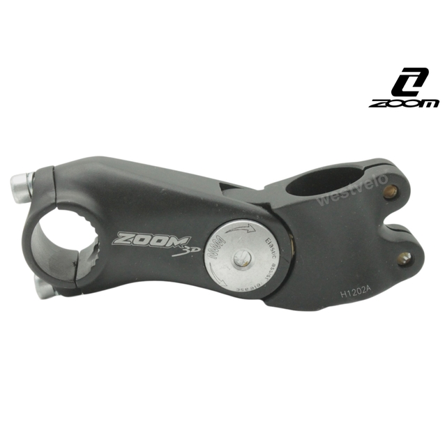 Винос руля на безрізьбову вилку регульован. AL. 60° Ø28.6-Ø25.4мм, L-100мм, ZOOM (3D 1304С-1202А), чорний фото westvelo.com