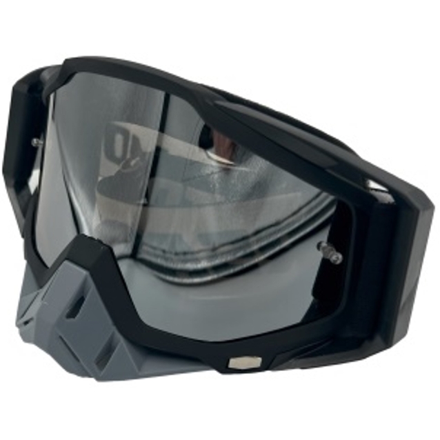 Мото окуляри Кросс-ендуро "MO-2" чорно-сірі із дзеркальною лінзою фото westvelo.com