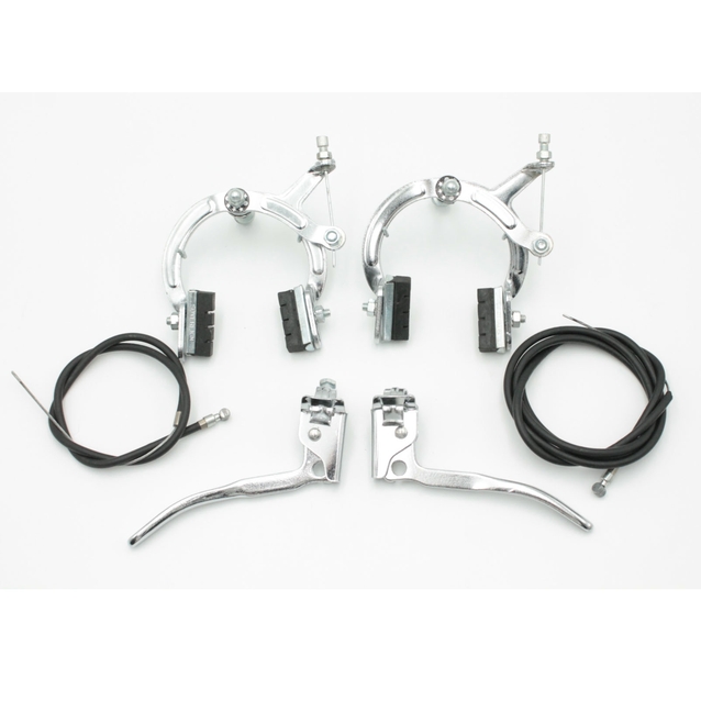 Комплект гальм шосейних "Турист" сталевий (перед+зад, ручки, троси) фото westvelo.com