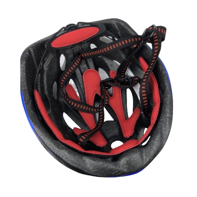 Вело шолом "Carbon" сіро-синій фото westvelo.com