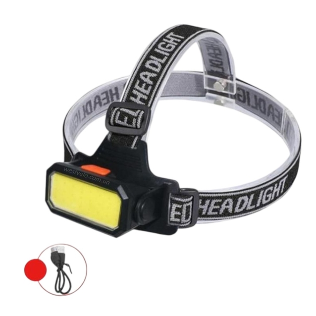Ліхтар налобний на usb зарядку, BL-5120 + червоне світло фото westvelo.com
