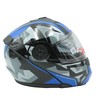 Мото шолом, трансформер (М 57-58) BLD-159 чорно-синій глянець з відкидними окулярами фото westvelo.com
