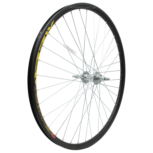 Колесо 26 зад, обід 2-ний чорний дисковий, втулка ST. на віночках, диск різьба фото westvelo.com