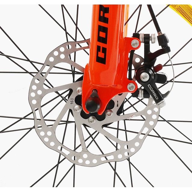 Велосипед 24 AL Corso «PROJECT» R-24307 алюміній 11", (к-т Saiguan) чорно-салатово-помаранчевий фото westvelo.com