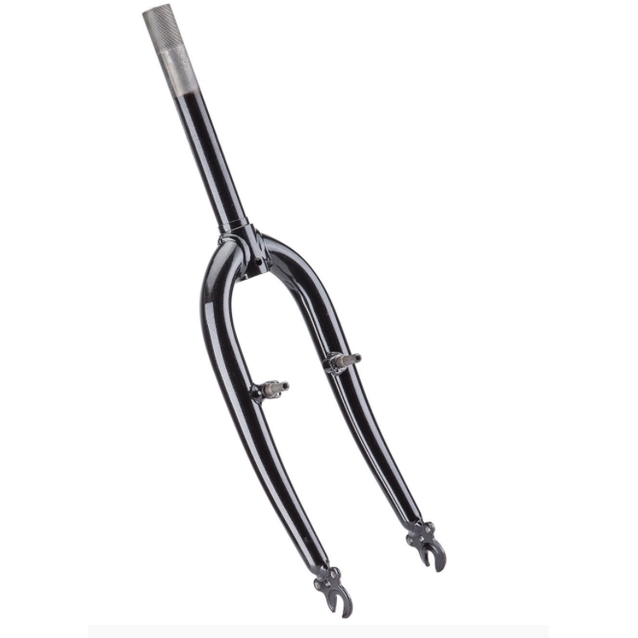 Вилка 20 сталева з кріпленням V-brake шток L-200mm р.з L-100mm чорна фото westvelo.com