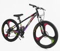 Велосипед 26 AL Corso «EVOLUTION» EV-26790 алюміній 13", (к-т SHIMANO) чорно-фіолетово-рожевий фото westvelo.com
