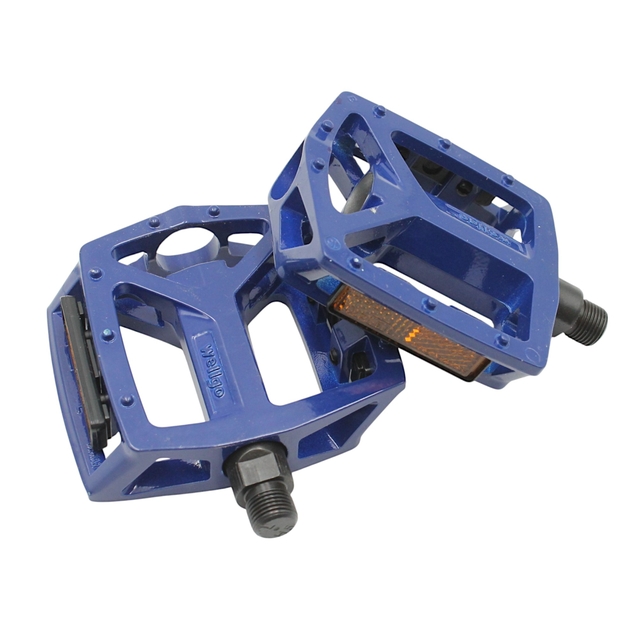 Педалі алюміній SPELLI / Wellgo (SBP-A18) цільнолита, синій фото westvelo.com