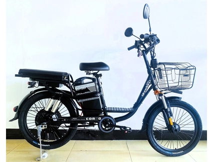 Електровелосипед 22 ST Corso «SHADOW PRO» SH-30849 сталь, двигун 800W, акумулятор 48V 20Ah літієвий, чорний