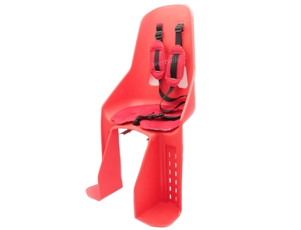 Крісло дитяче, пластик, на зад. багажник, з м'ягкою підкладкою, червоне