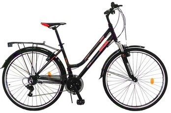 Міський велосипед 28 AL Crosser «CITY» алюміній 18", (к-т SHIMANO) чорно-червоний