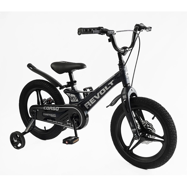 Дитячий велосипед 16 MG Corso «REVOLT» MG-16305, магнієва рама, чорний фото westvelo.com