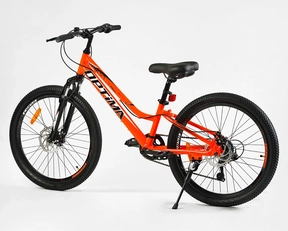 Велосипед 24 AL Corso «OPTIMA» TM-24215 алюміній 11", (к-т SHIMANO) помаранчевий