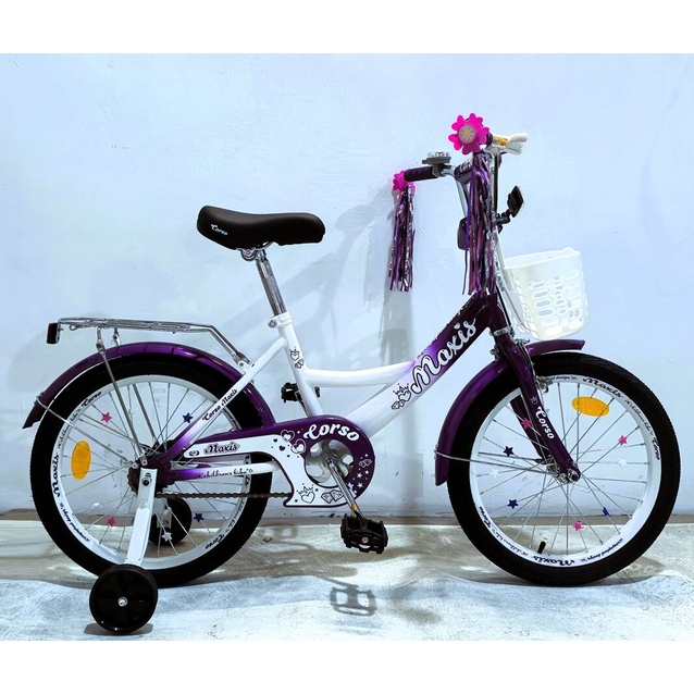 Дитячий велосипед 18 ST Corso «MAXIS» MX-93821 біло-фіолетовий фото westvelo.com