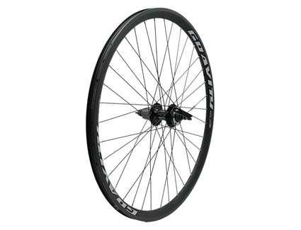 Колесо 27,5 зад, обід 2-ний чорний дисковий, втулка. AL. NECO на касету (8-10S), диск 6 бол, ексцентрик, чорна спиця (Gravity)