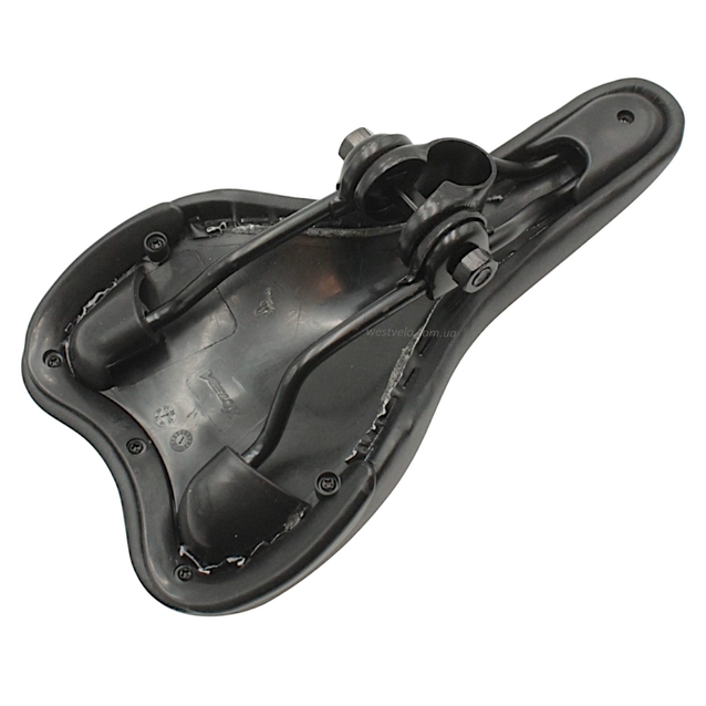 Сідло мтв VELOX (0WL-2073-1), чорне з білою смугою фото westvelo.com