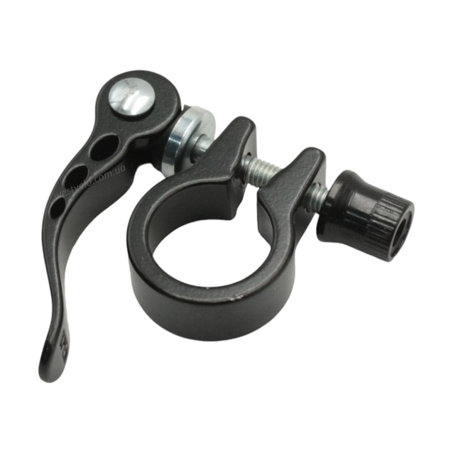 Хомут з ексцентриком труби сідла Ø24.0 мм алюміній чорний фото westvelo.com