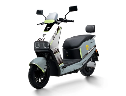 Електроскутер Tairon «FS» 667310, двигун 2000W, акумулятор 72V 48Ah літій-залізо-фосфатний, біло-сірий, колеса 12/10"